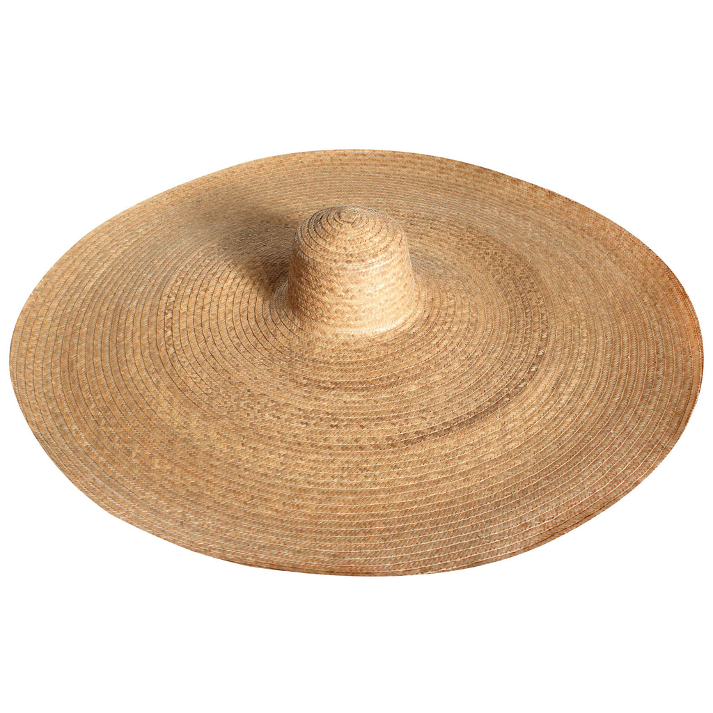 SOLANA Oversized Straw Hat In Toasted Beige