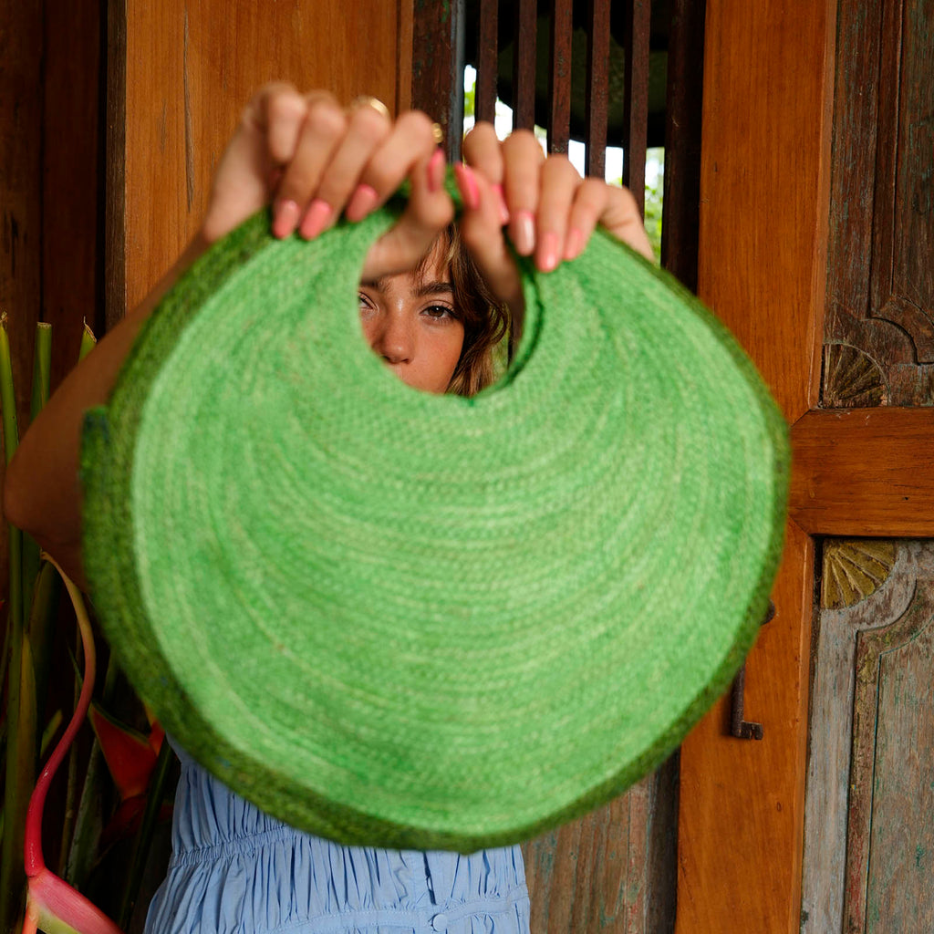 SOLO AVOCADO Jute Bag In Green