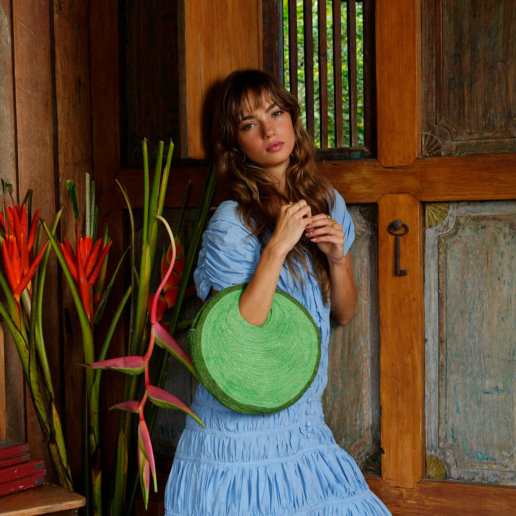 SOLO AVOCADO Jute Bag In Green