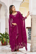Prazu Fashion Purple Georgette Thread With Sequence Work Anarkali Suit