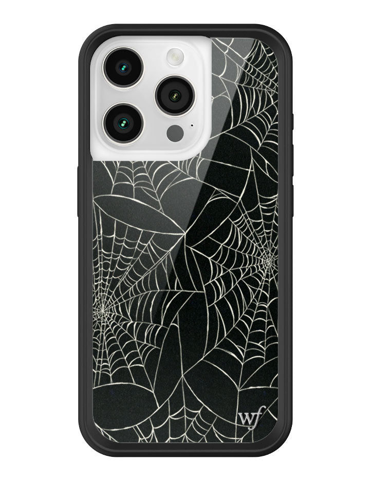 Itsy Bitsy Spider Web Pattern iPhone Case in Black - Image 29