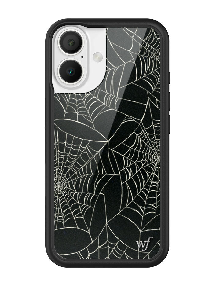 Itsy Bitsy Spider Web Pattern iPhone Case in Black - Image 21