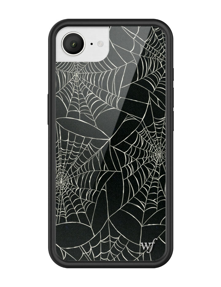 Itsy Bitsy Spider Web Pattern iPhone Case in Black - Image 23
