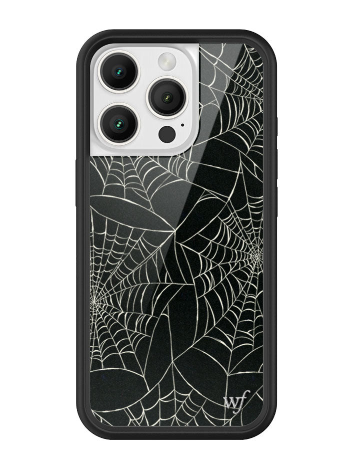 Itsy Bitsy Spider Web Pattern iPhone Case in Black - Image 19