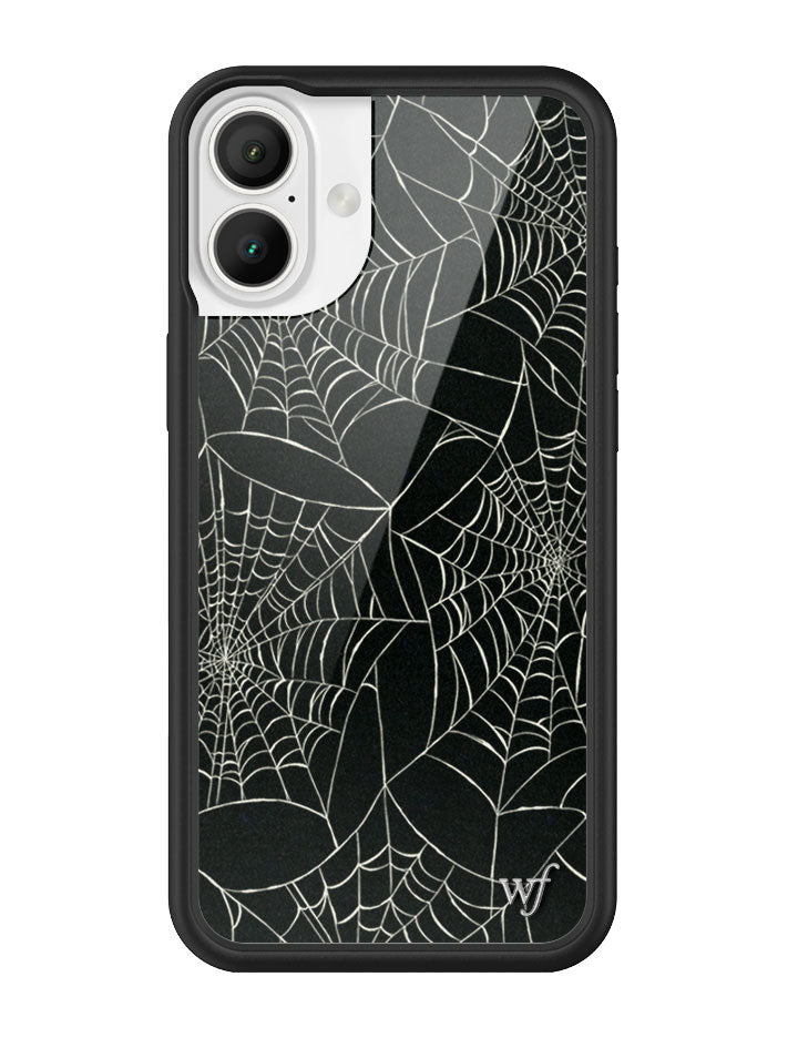Itsy Bitsy Spider Web Pattern iPhone Case in Black - Image 17