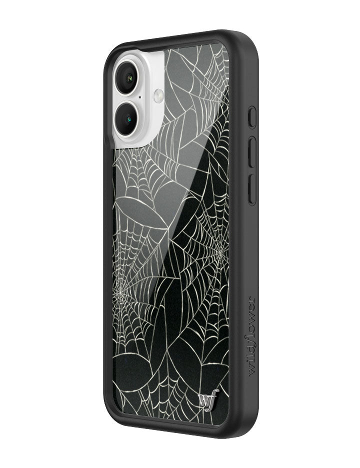 Itsy Bitsy Spider Web Pattern iPhone Case in Black - Image 18