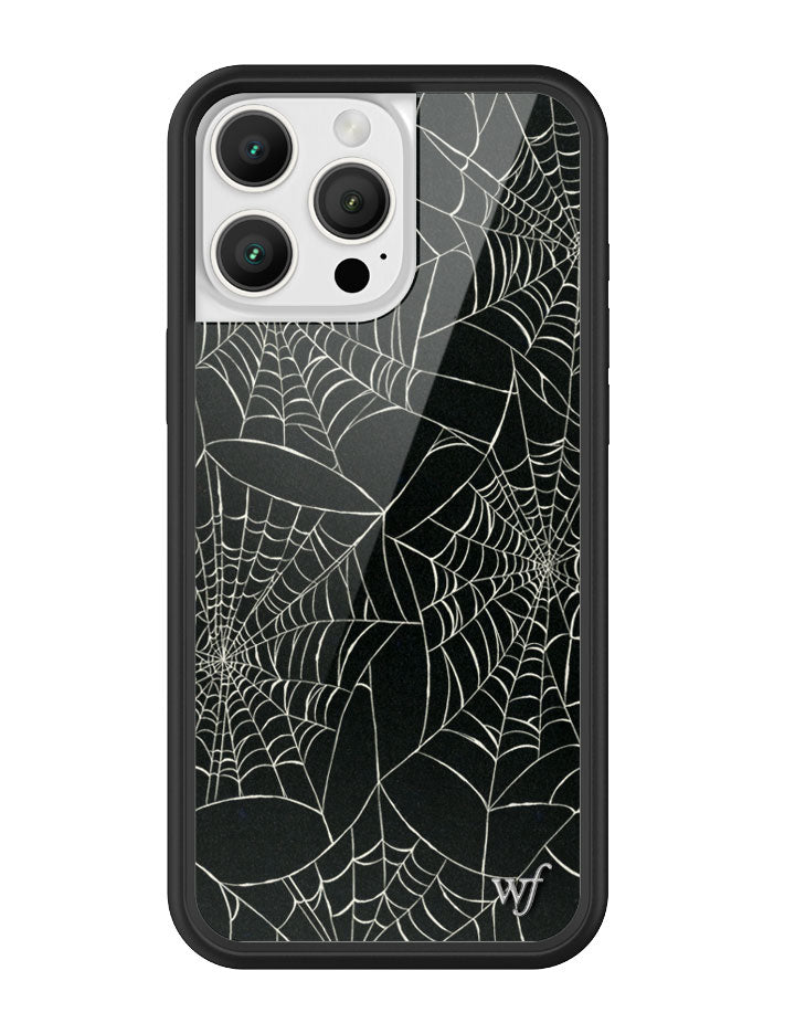 Itsy Bitsy Spider Web Pattern iPhone Case in Black - Image 15