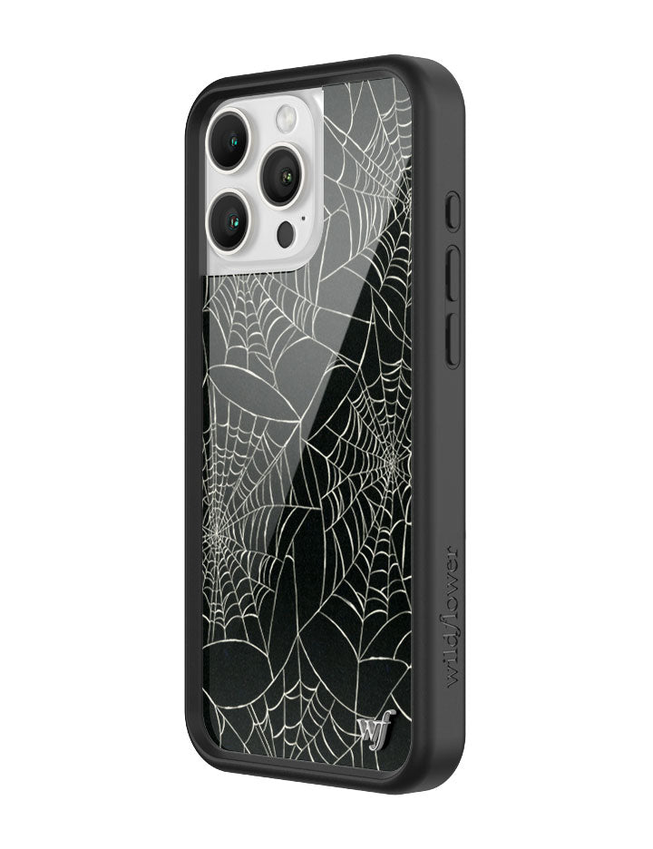 Itsy Bitsy Spider Web Pattern iPhone Case in Black - Image 16