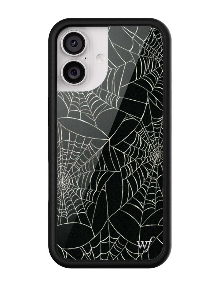 Itsy Bitsy Spider Web Pattern iPhone Case in Black - Image 7