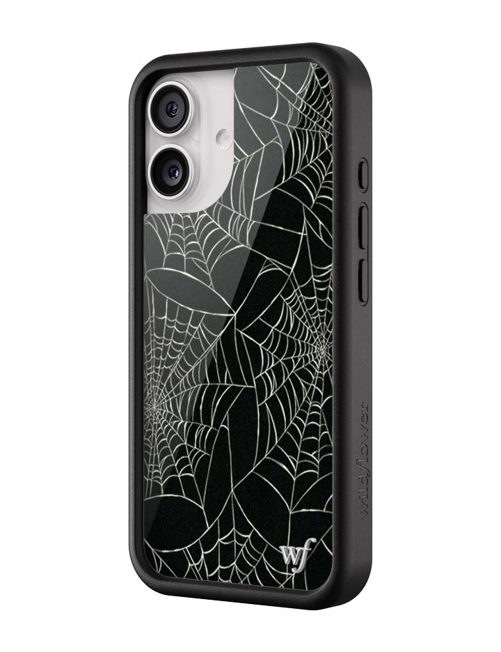 Itsy Bitsy Spider Web Pattern iPhone Case in Black - Image 8