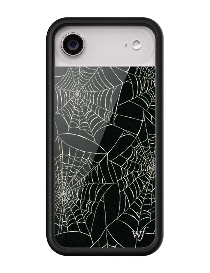 Itsy Bitsy Spider Web Pattern iPhone Case in Black - Image 12
