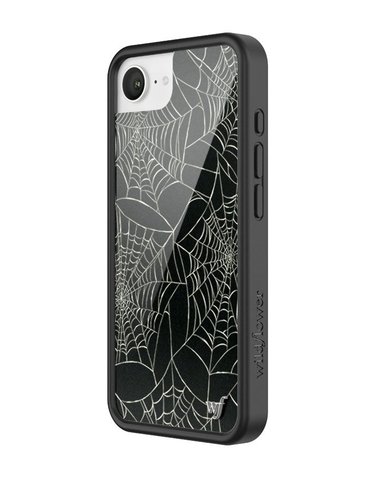 Itsy Bitsy Spider Web Pattern iPhone Case in Black - Image 11