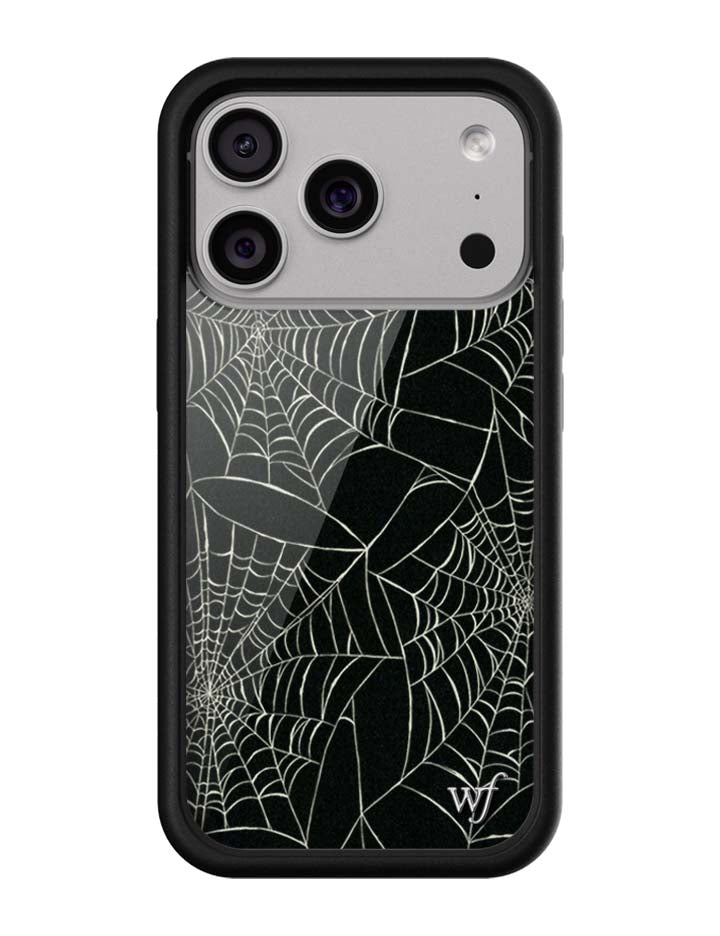 Itsy Bitsy Spider iPhone Case Black and White Web Design