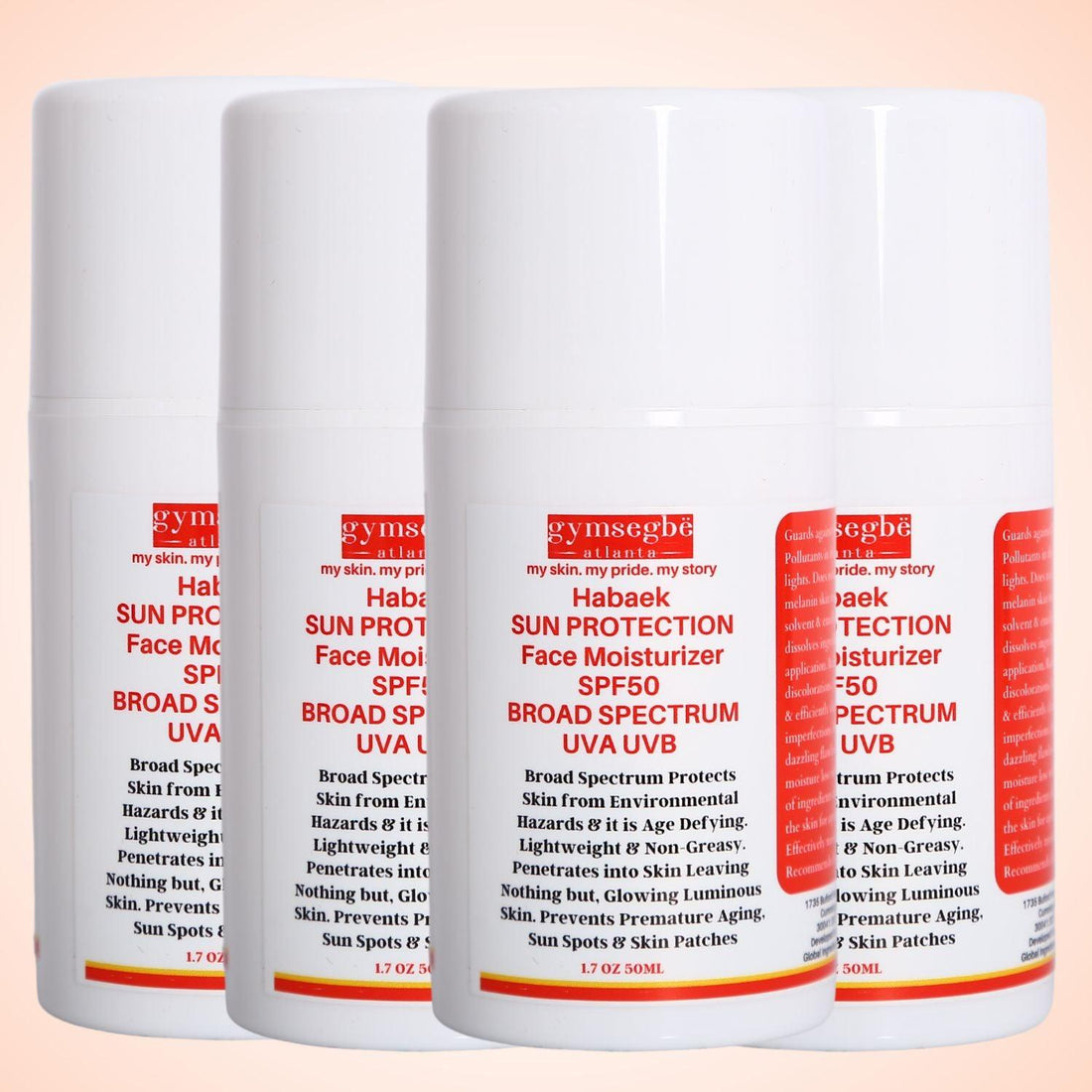 Habaek Sun Protection Face Moisturizer SPF50 with Peptides