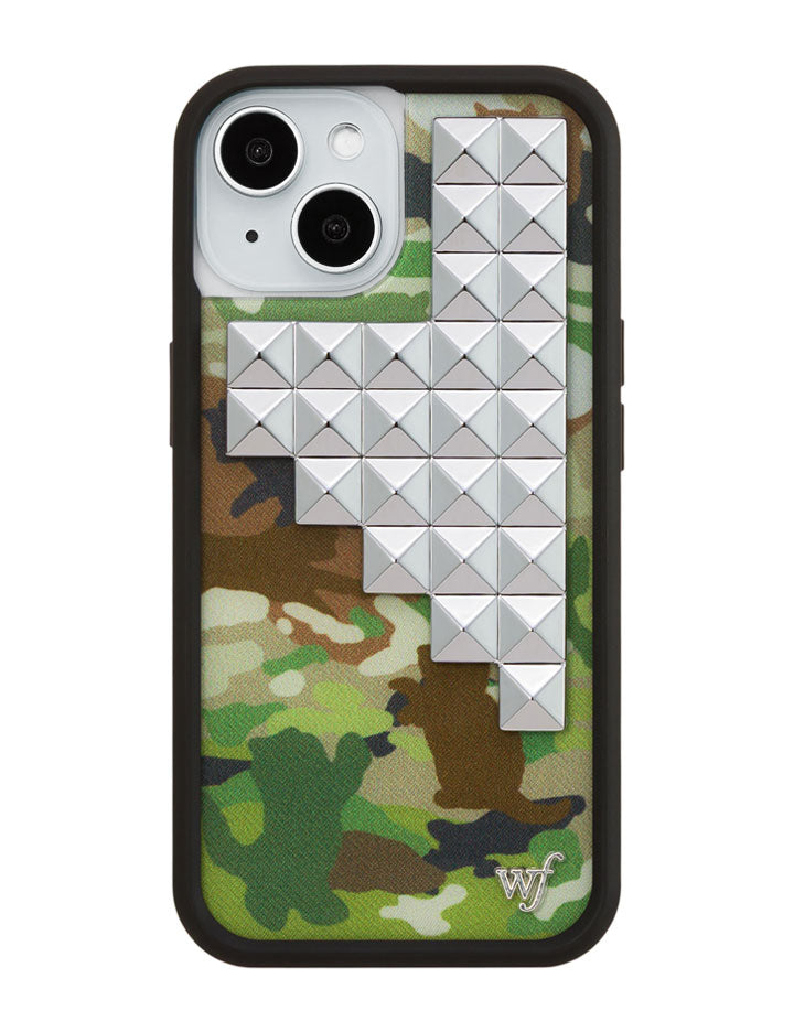 Cat Camo Stud iPhone Case with Protective Rubber Bumper - Image 23