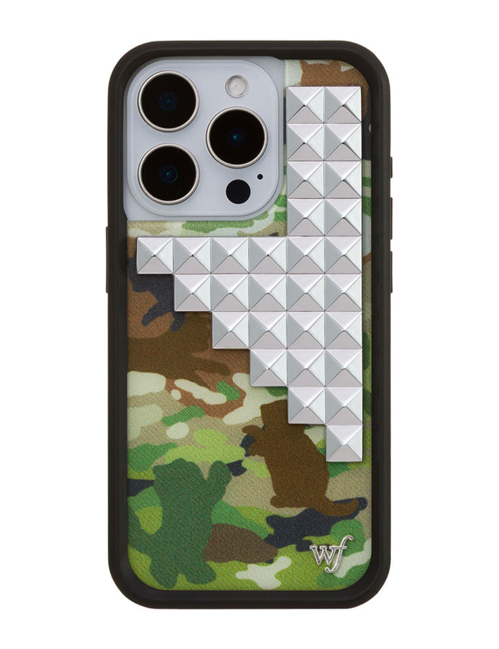 Cat Camo Stud iPhone Case with Protective Rubber Bumper - Image 21