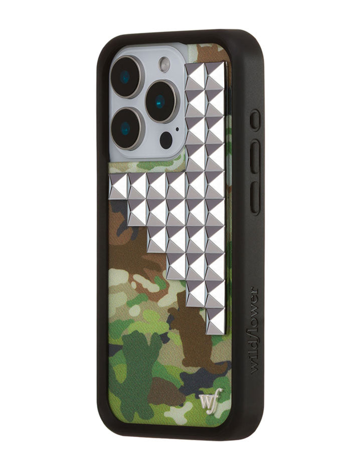 Cat Camo Stud iPhone Case with Protective Rubber Bumper - Image 22