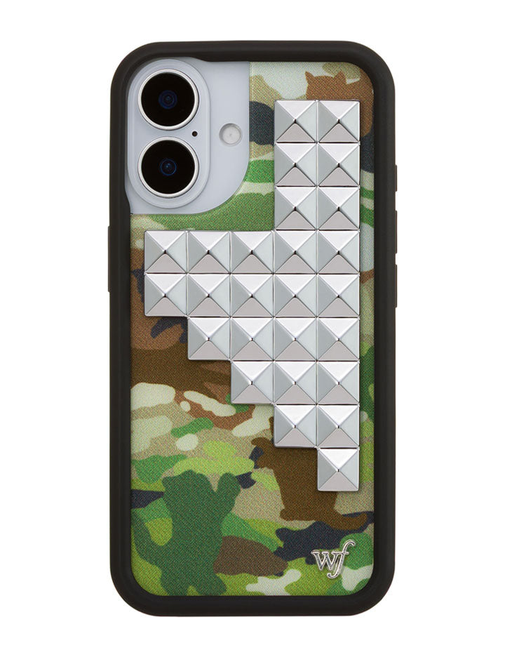Cat Camo Stud iPhone Case with Protective Rubber Bumper - Image 17