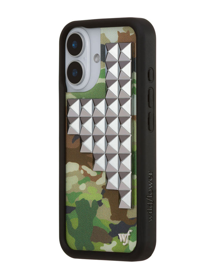 Cat Camo Stud iPhone Case with Protective Rubber Bumper - Image 18