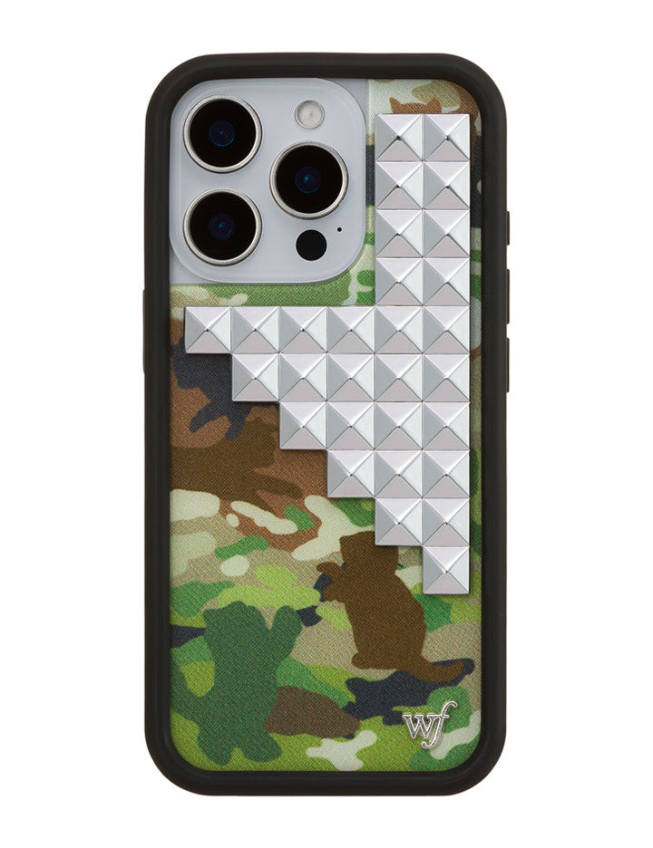 Cat Camo Stud iPhone Case with Protective Rubber Bumper - Image 15