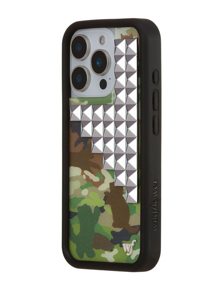 Cat Camo Stud iPhone Case with Protective Rubber Bumper - Image 16