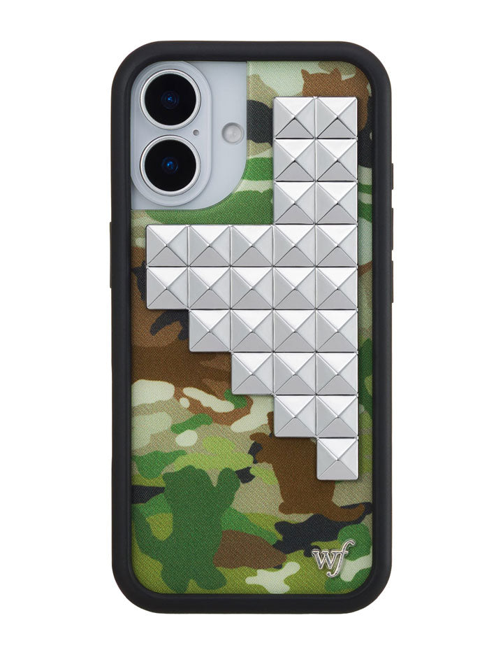 Cat Camo Stud iPhone Case with Protective Rubber Bumper - Image 7