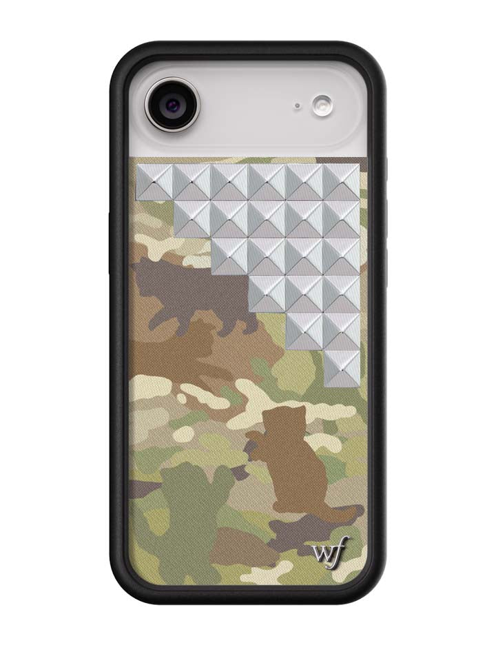 Cat Camo Stud iPhone Case with Protective Rubber Bumper - Image 10