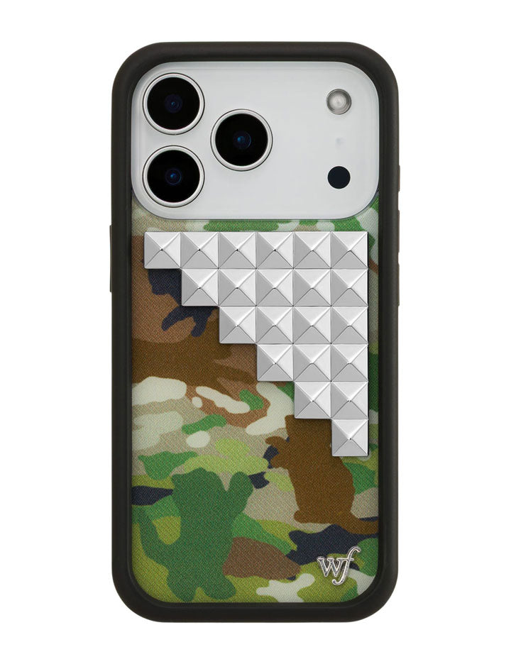 Cat Camo Stud iPhone Case with Protective Rubber Bumper - Image 4