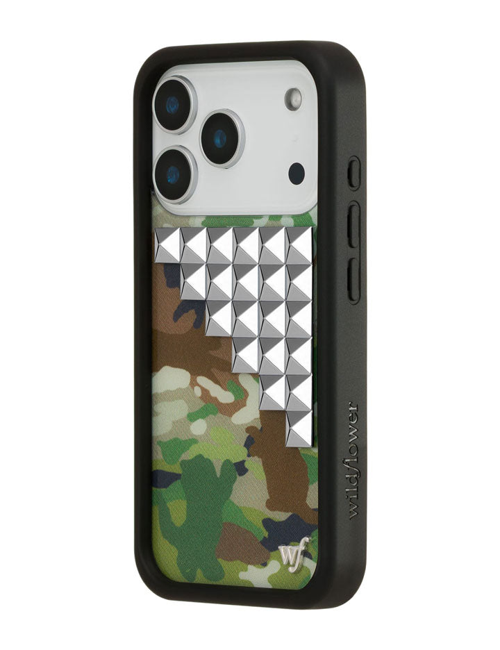 Cat Camo Stud iPhone Case with Protective Rubber Bumper - Image 5