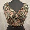 Black Georgette princess cut blouse with multicolor embroidery and sequins