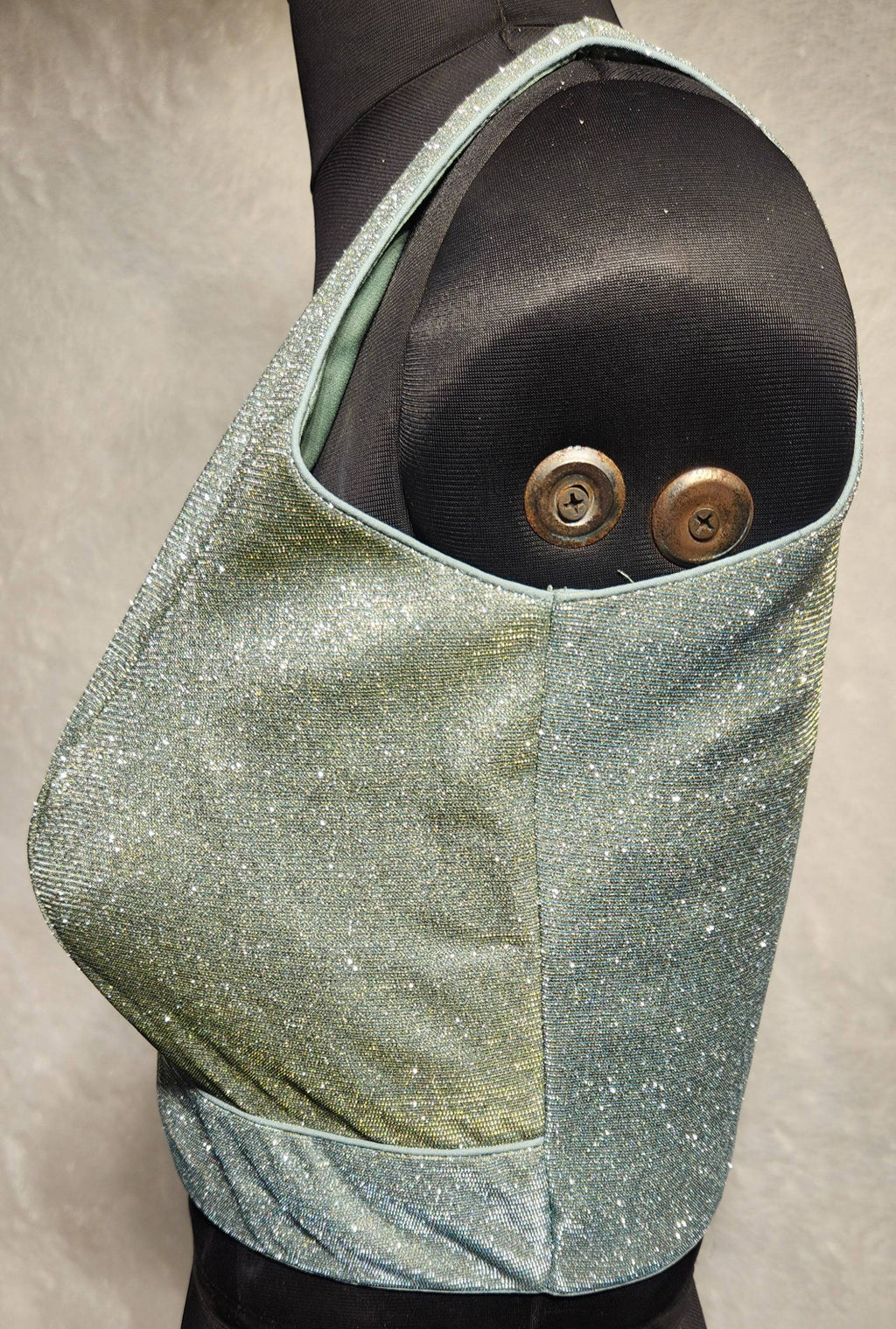 Misty Ocean Shimmer Dual Tone Glitter Readymade Blouse
