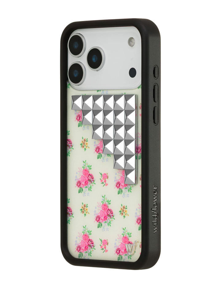 Vintage Floral Stud iPhone Case with Cottage Core Floral Print - Image 2