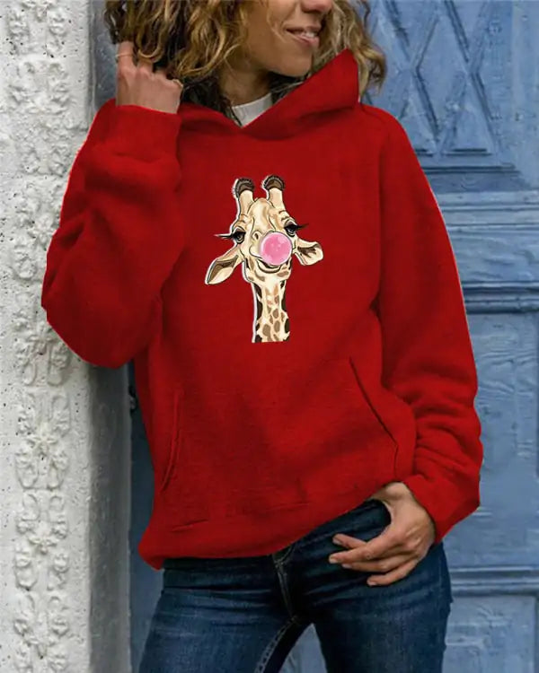 Women's Printed Round Neck Sweater - Soft Modal