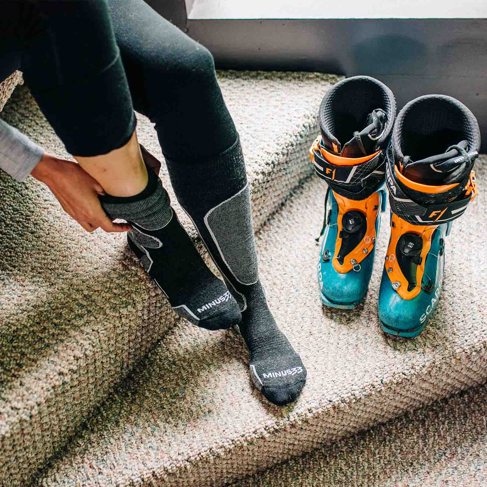Merino Wool Snowboard Socks - Light Cushion Over The Calf