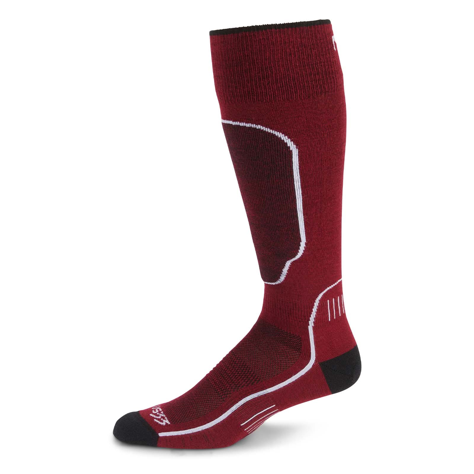 Microweight Merino Wool Over-the-Calf Ski Socks for Unisex