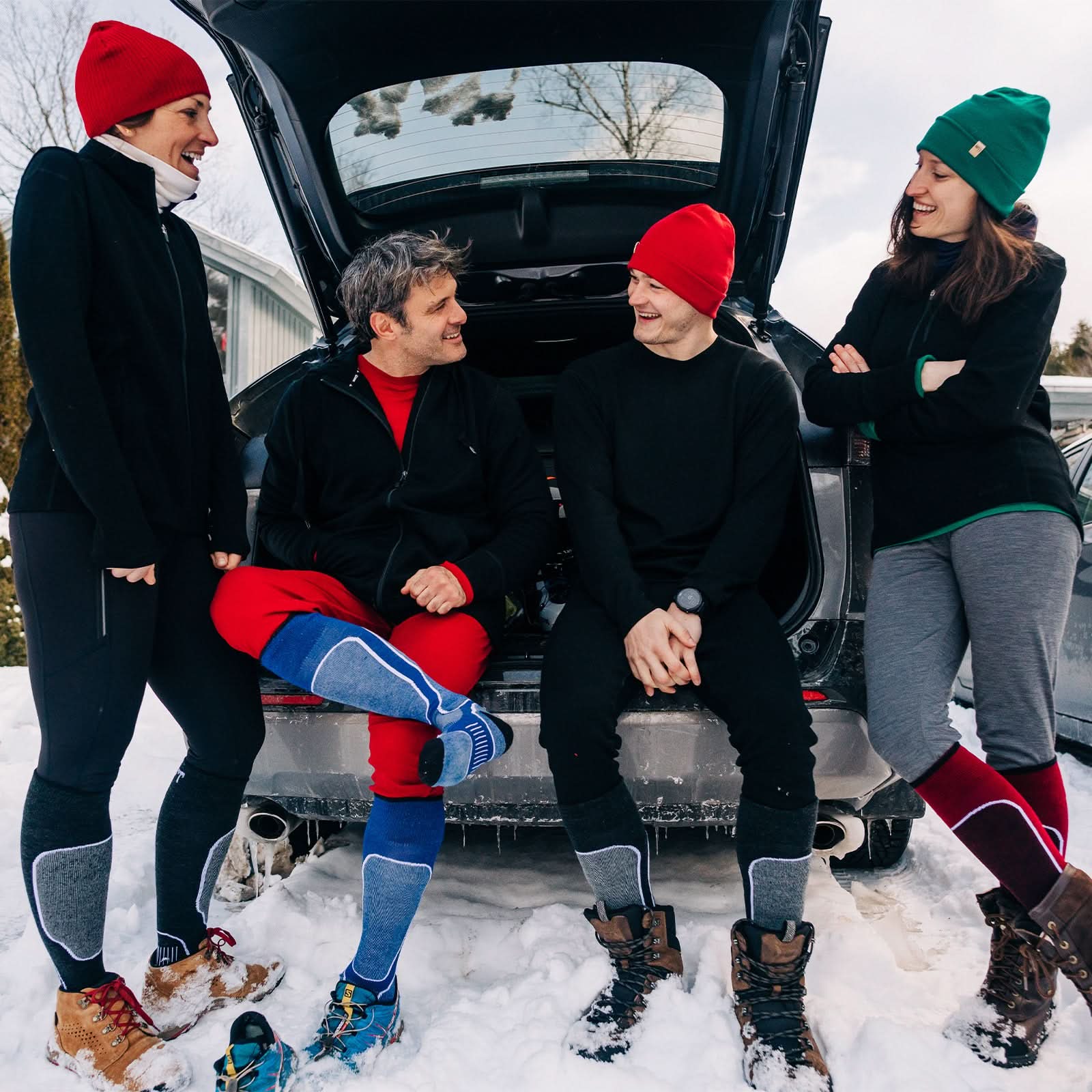 Merino Wool Ski Socks - Micro Cushion Over The Calf Performance