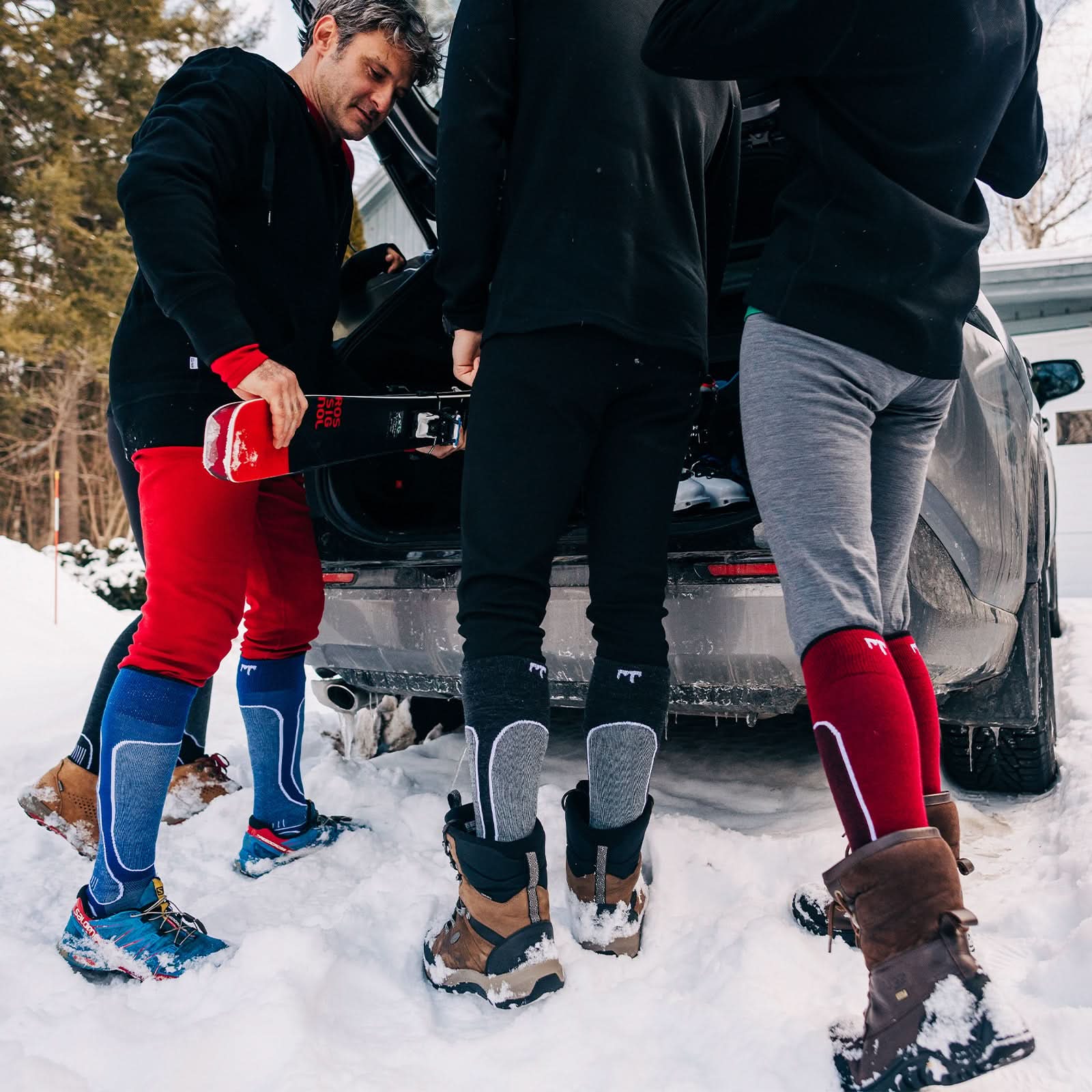 Merino Wool Snowboard Socks - Light Cushion Over The Calf