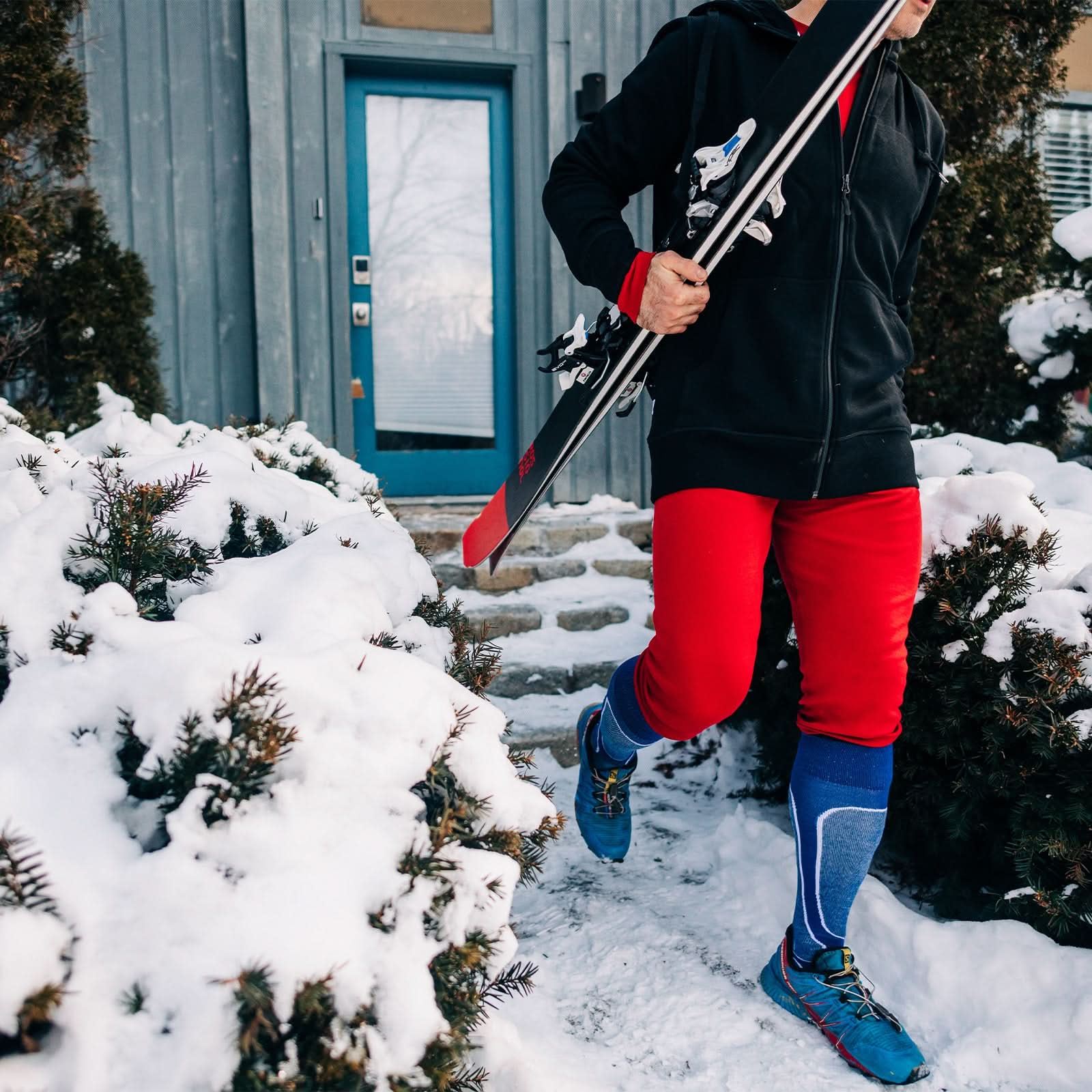 Lightweight Over The Calf Merino Wool Snowboard Socks