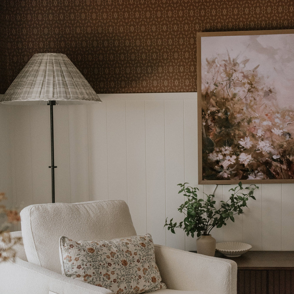 Zara Tan and Brown Geometric Bohemian Wallpaper