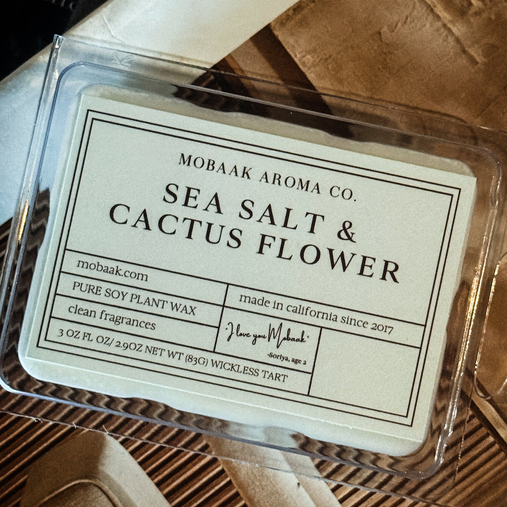 Sea Salt & Cactus Flower Wickless Tart