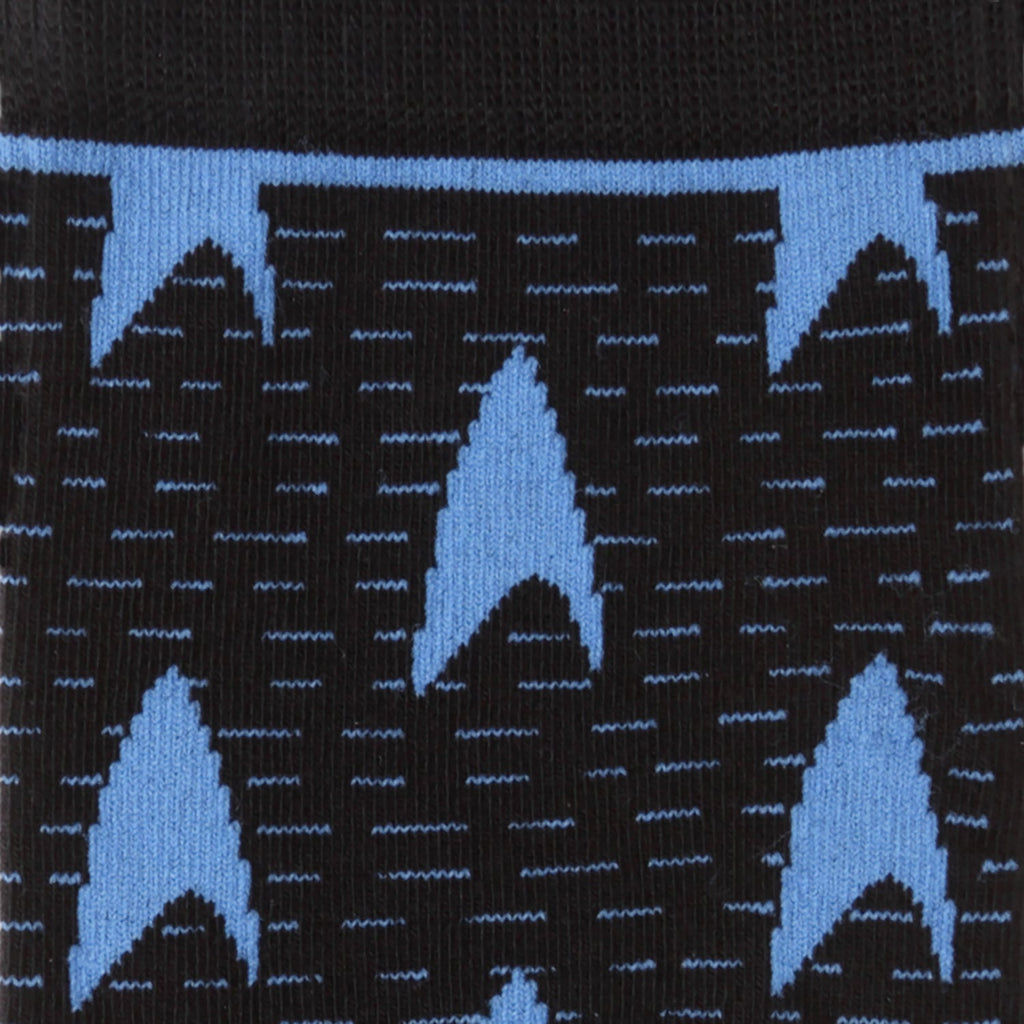 Star Trek Blue Delta Shield Black Crew Socks for Science Division - Image 3