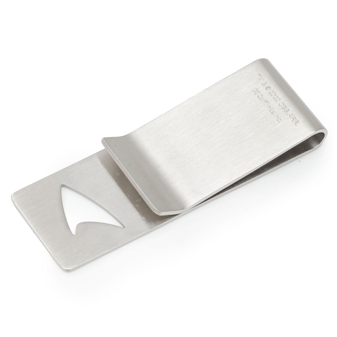 Star Trek Cutout Delta Shield Money Clip in Brushed Silver - Image 2