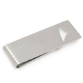 Silver Star Trek money clip with a Delta Shield cutout design on a white background