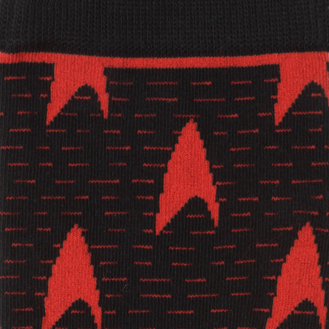Star Trek Delta Shield Red and Black Crew Socks for Men - Image 3