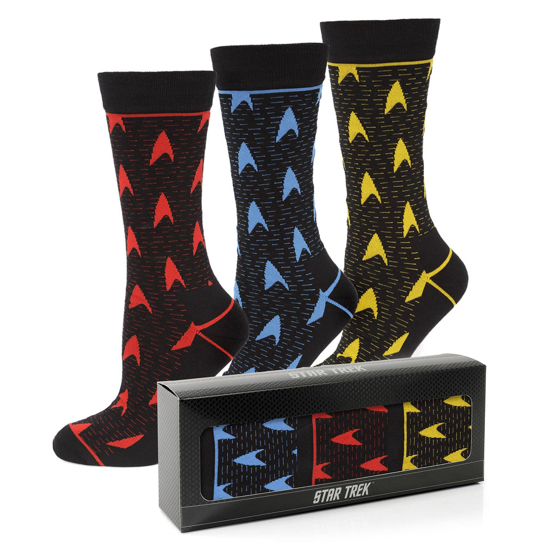 Star Trek 3-Pair Delta Shield Crew Sock Gift Set Multi-Color - Image 2