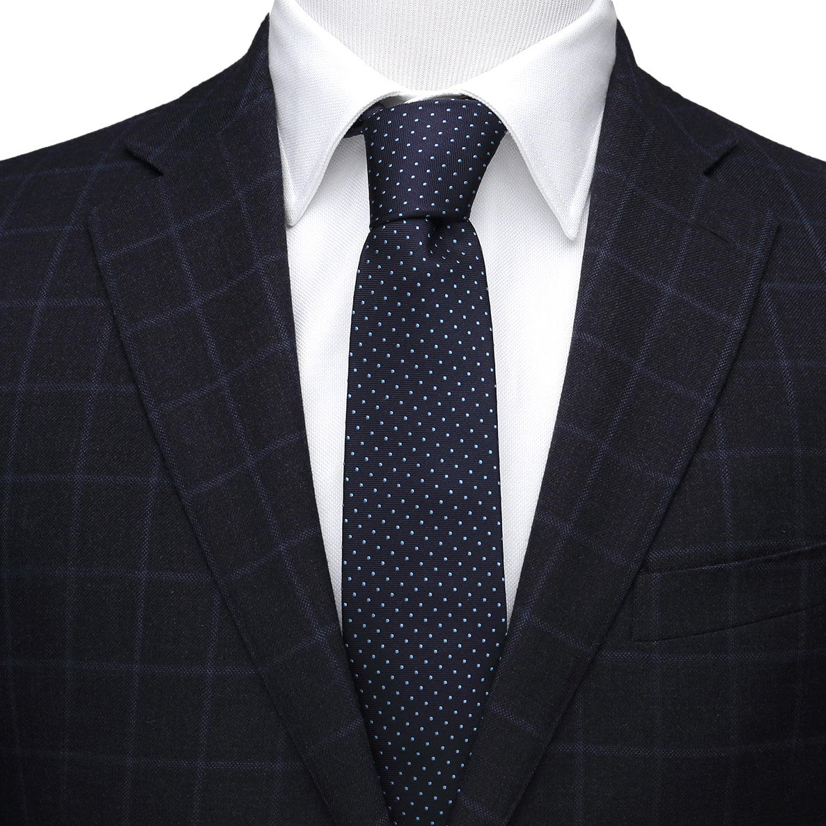 Star Trek USS Enterprise Dot Blue Silk Necktie for Men - Image 2