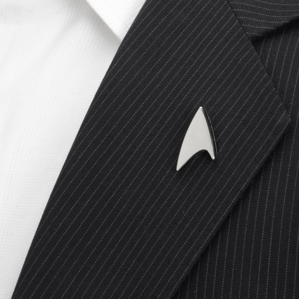 Star Trek Silver Delta Shield Lapel Pin Official Fan Accessory - Image 4