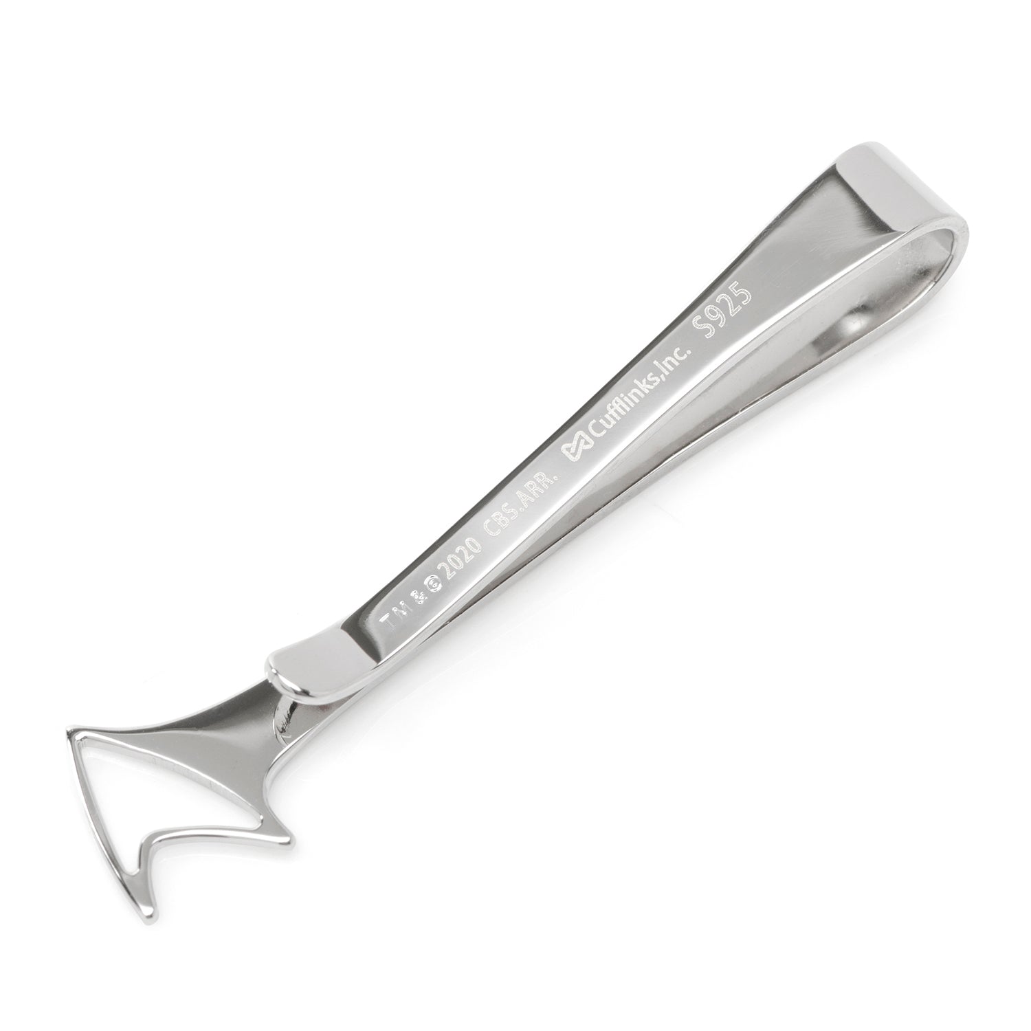 Star Trek Sterling Silver Delta Shield Cutout Tie Bar - Image 3