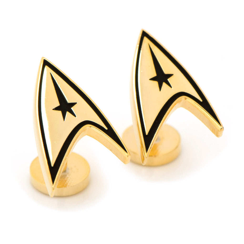 Star Trek Delta Shield Gold Plated Cufflinks - Image 2