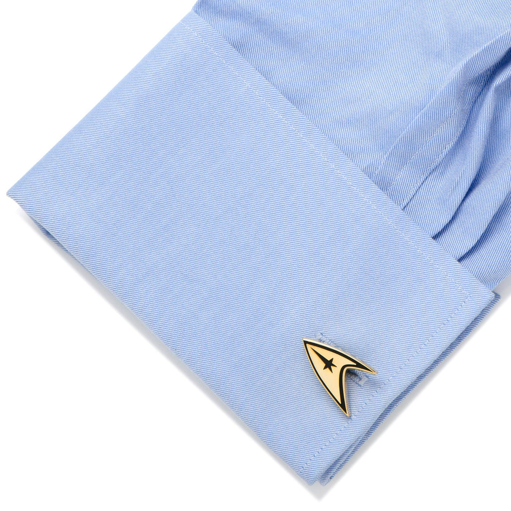 Star Trek Delta Shield Gold Plated Cufflinks - Image 3